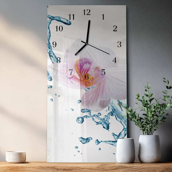 Obdĺžnikové hodiny Orchidea