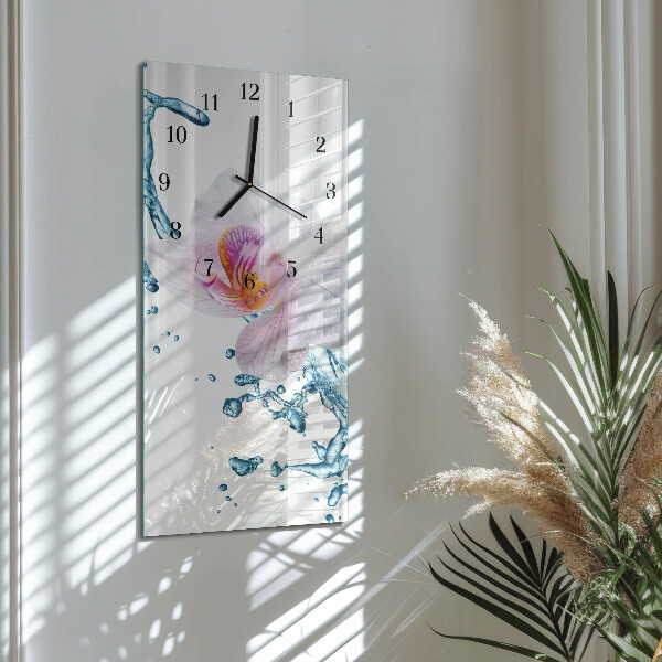 Obdĺžnikové hodiny Orchidea
