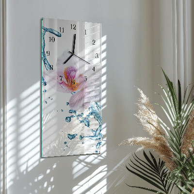 Obdĺžnikové hodiny Orchidea