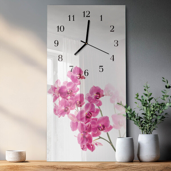 Obdĺžnikové hodiny Orchidey