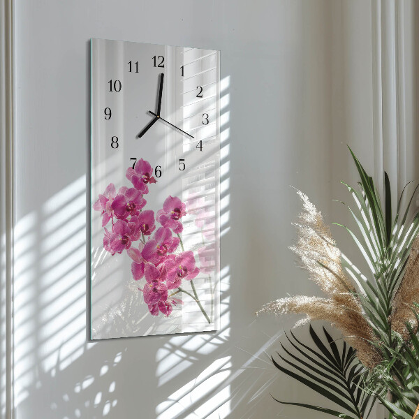 Obdĺžnikové hodiny Orchidey