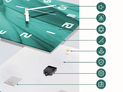 Obdĺžnikové hodiny Oheň