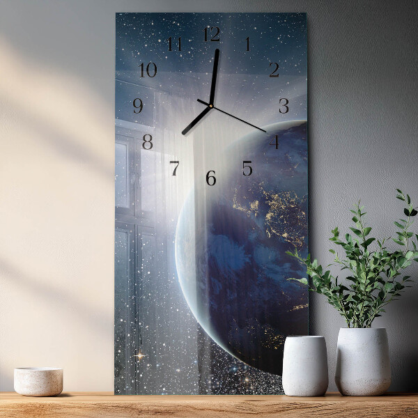 Obdĺžnikové hodiny Earth Wellall