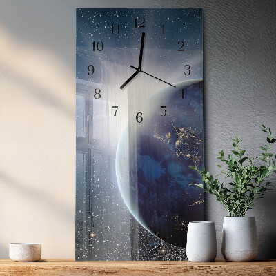 Obdĺžnikové hodiny Earth Wellall