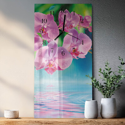 Obdĺžnikové hodiny Orchidey
