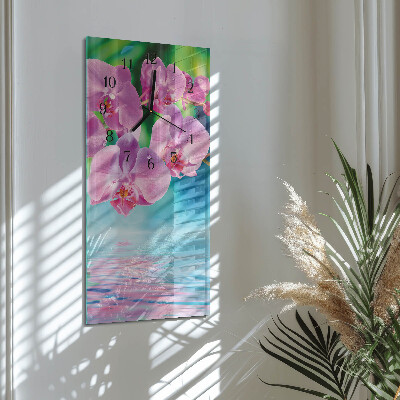 Obdĺžnikové hodiny Orchidey