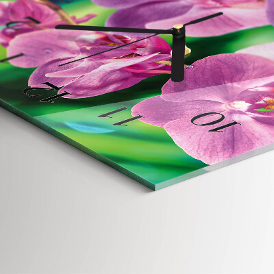 Obdĺžnikové hodiny Orchidey