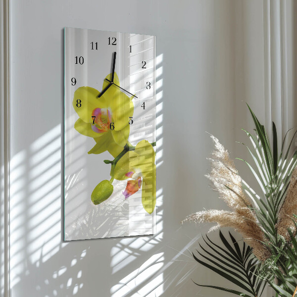 Obdĺžnikové hodiny Orchidea