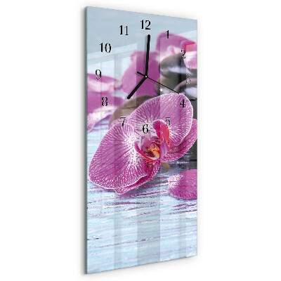 Obdĺžnikové hodiny Nápad na orchidey
