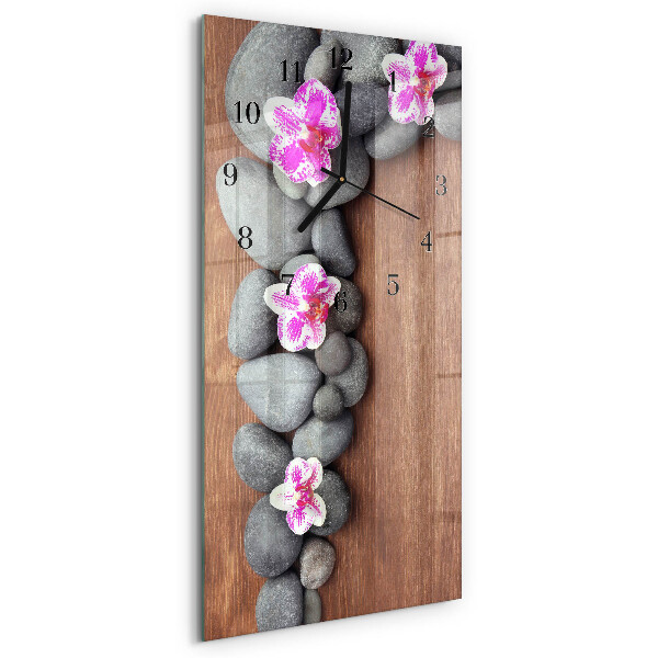 Obdĺžnikové hodiny Orchideové kamene