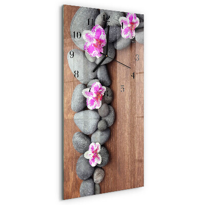 Obdĺžnikové hodiny Orchideové kamene