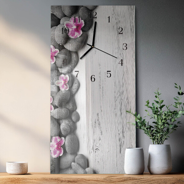 Obdĺžnikové hodiny Orchideové kamene