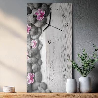 Obdĺžnikové hodiny Orchideové kamene