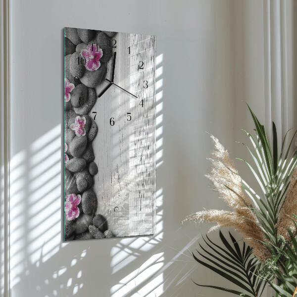 Obdĺžnikové hodiny Orchideové kamene