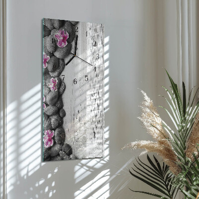 Obdĺžnikové hodiny Orchideové kamene