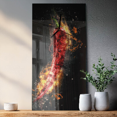 Obdĺžnikové hodiny Pálivá paprika