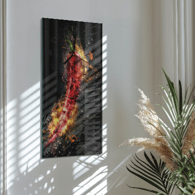 Obdĺžnikové hodiny Pálivá paprika