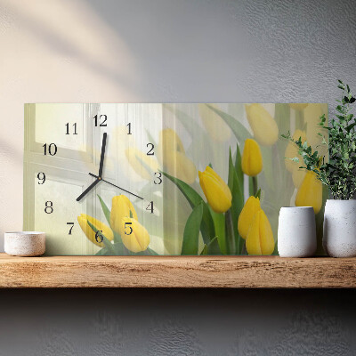 Horizontálne hodiny Tulipány