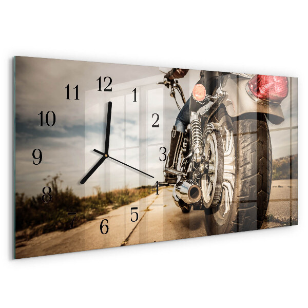 Horizontálne hodiny Motocykel