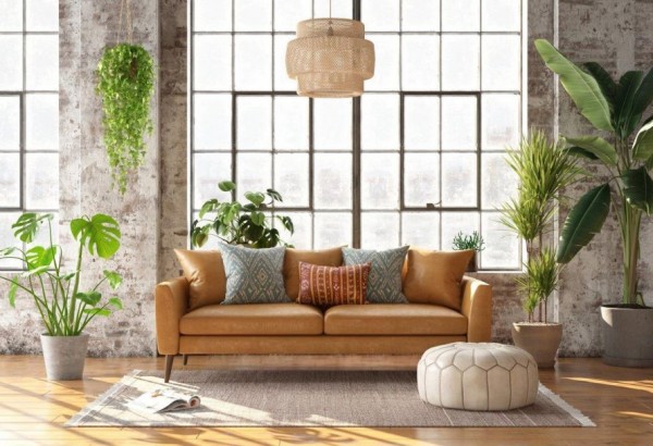 Ako si zariadiť obývačku v štýle boho? Farby, nábytok a doplnky